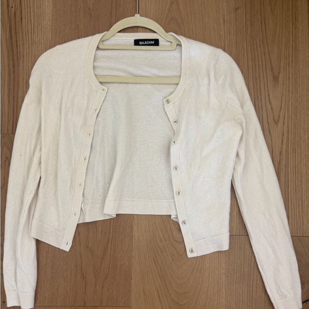 NAADAM Women's Soft Cream Cardigan